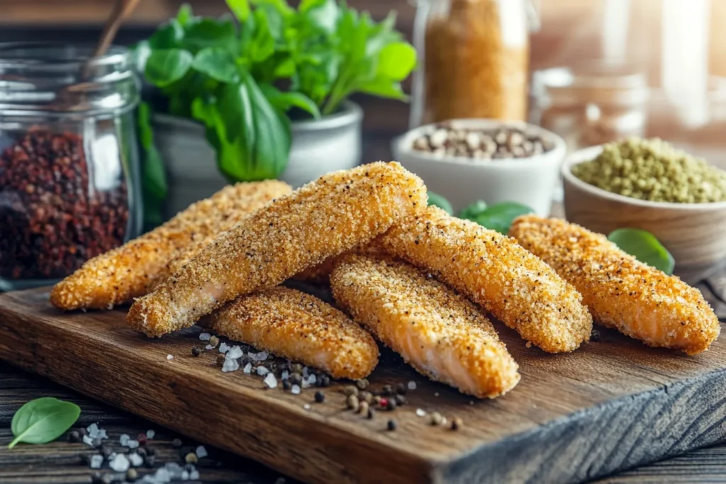 Deep fried salmon crispy crust