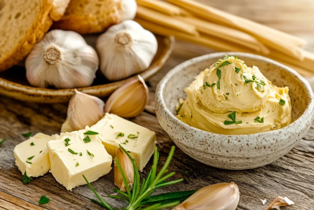 Roasted garlic butter spread