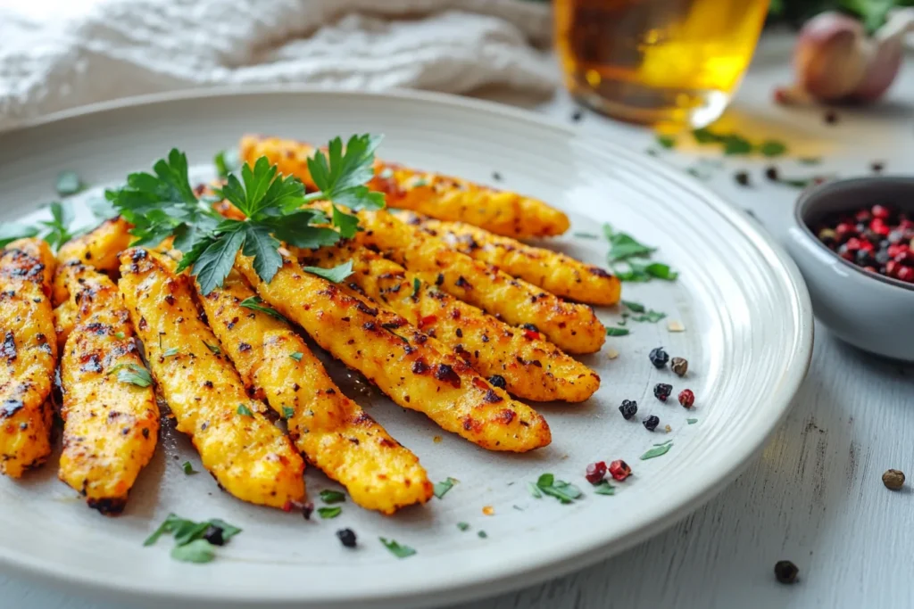 Garlic butter chicken strips
