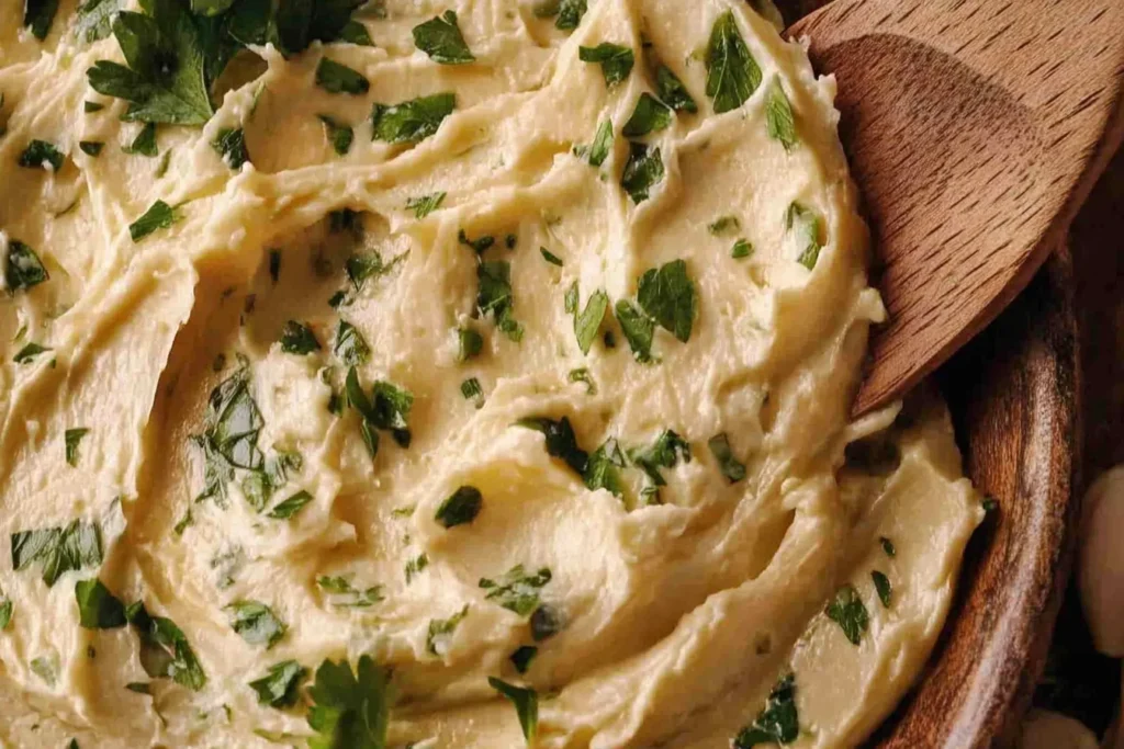 Freshly made garlic butter