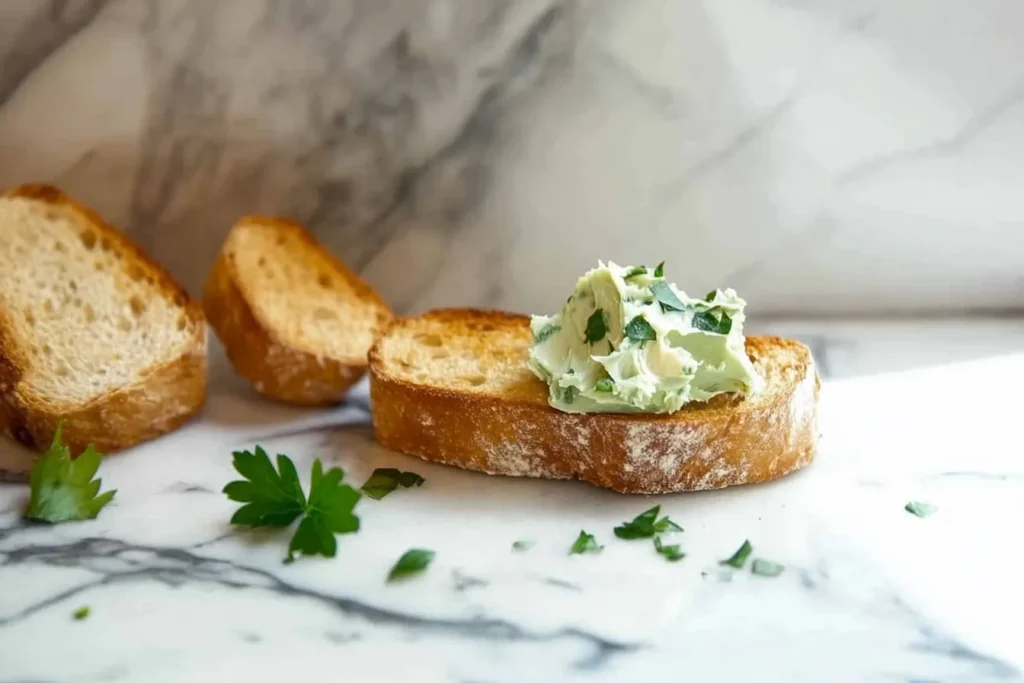 Garlic butter on toast