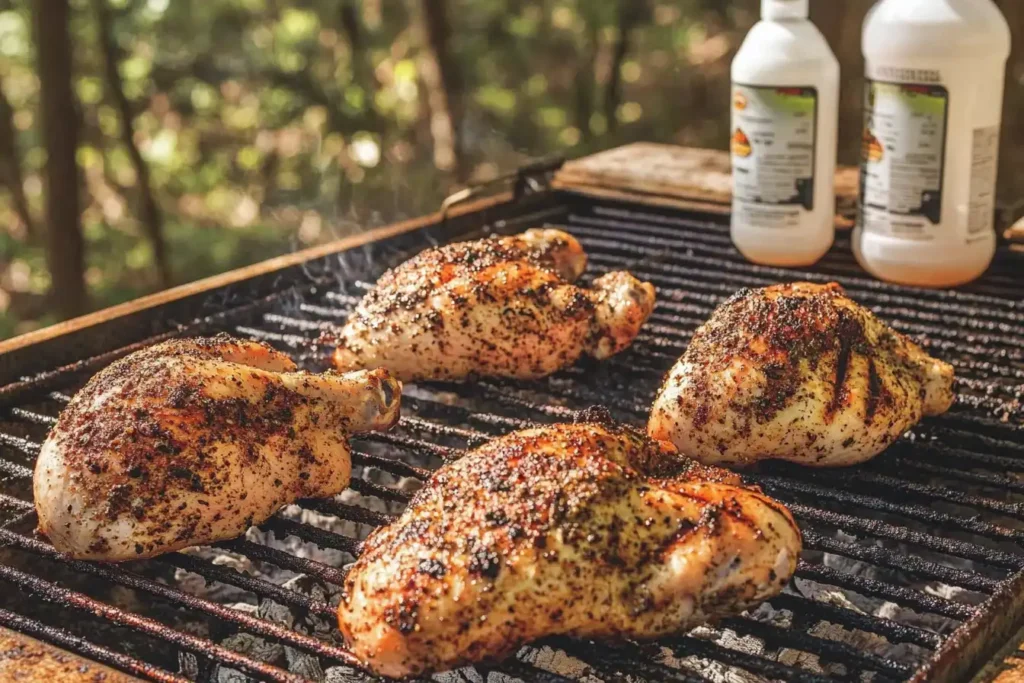 Chicken Cooking with Indirect Heat