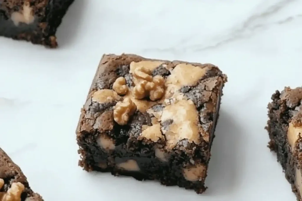Protein Brownie with Nuts Swirl