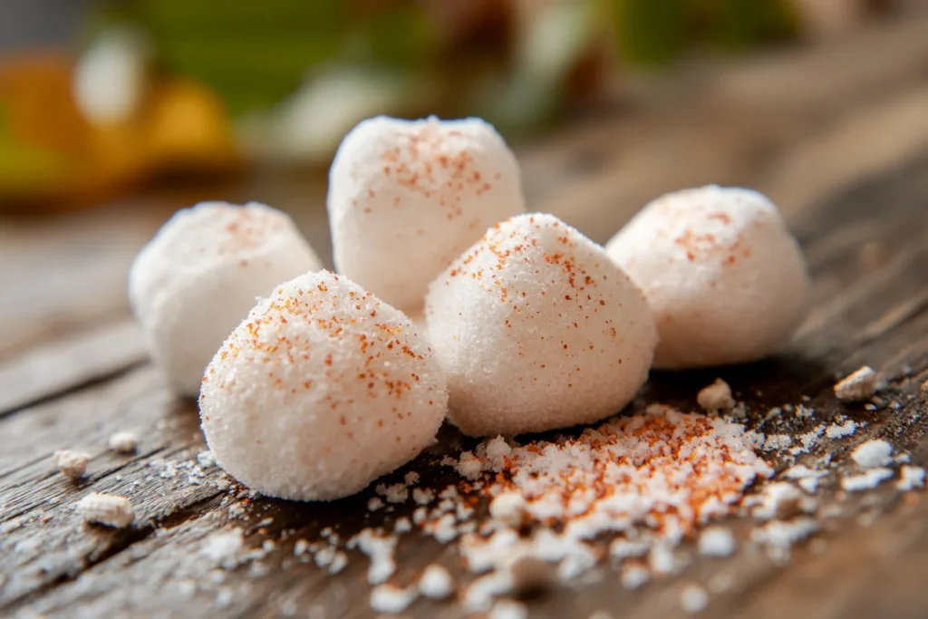 Snowball recipe finished cookies