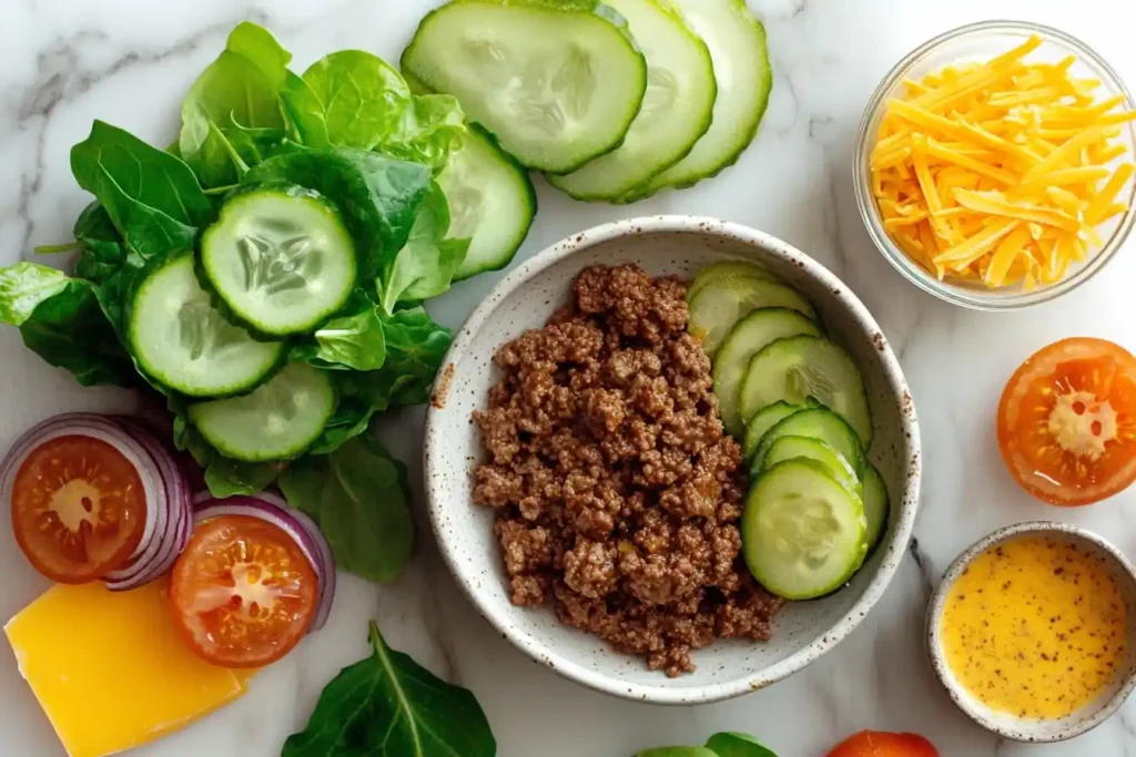 Burger Bowl Ingredients	