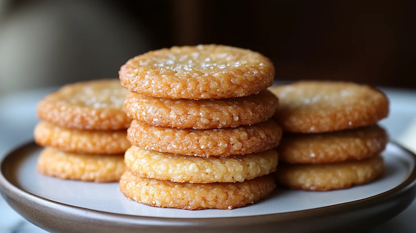 : A spoonful of what is cookie butter crunch? spread with visible crunchy bits on a white dish.