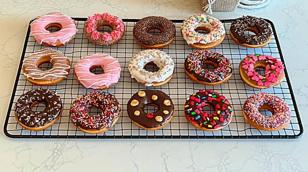 Moist donut cake with icing