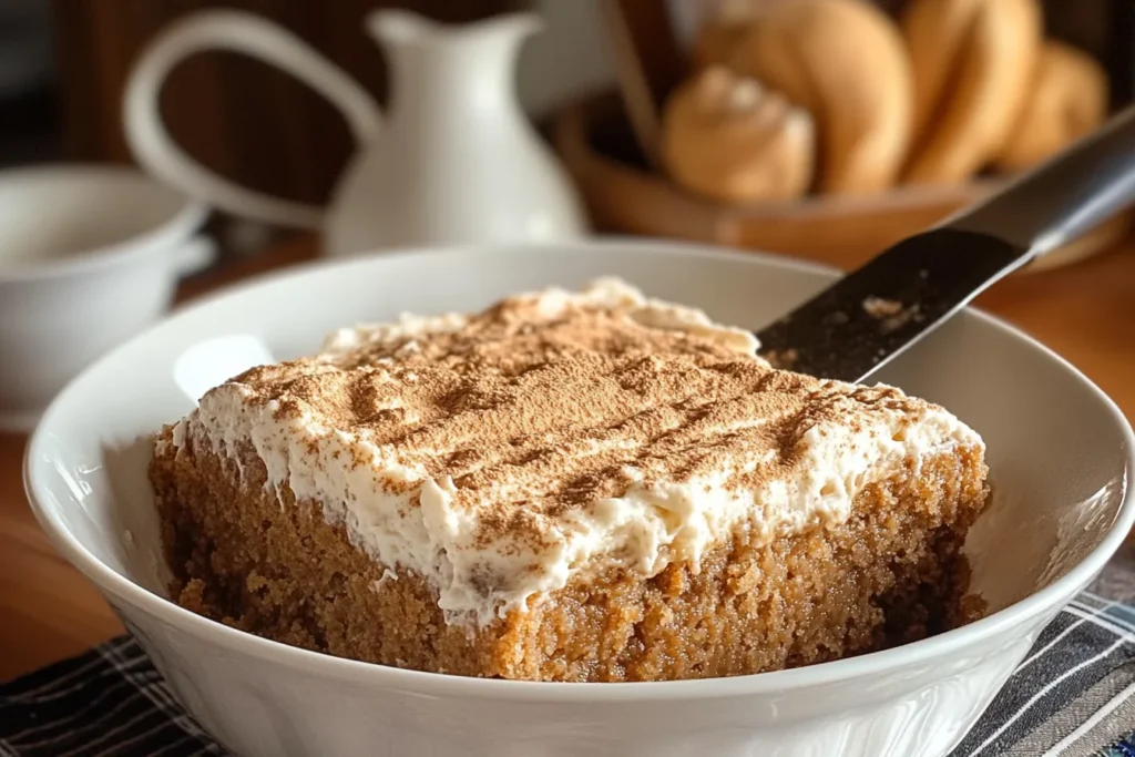 Spanish bar cake with glaze