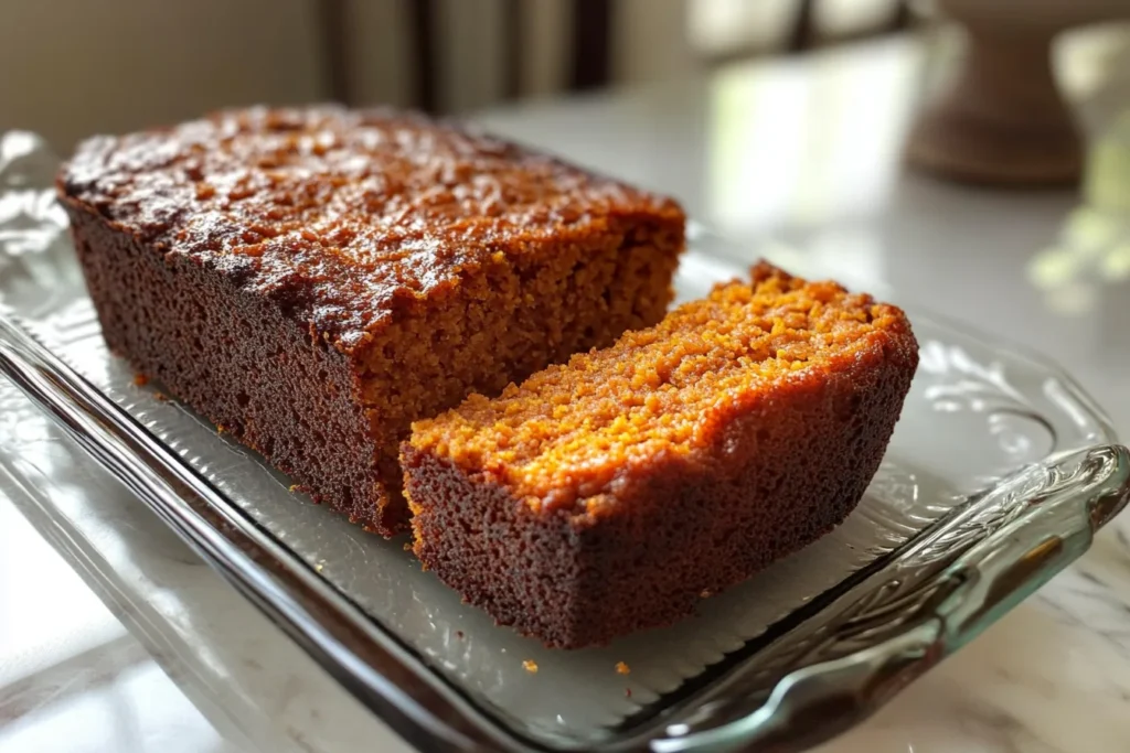 Naturally sweet potato cornbread slices
