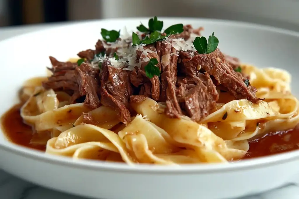 Pasta and beef dish