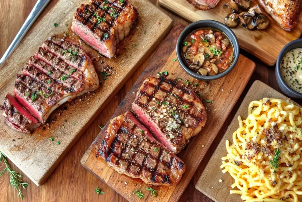 "Pairing steak with pasta sauces"	